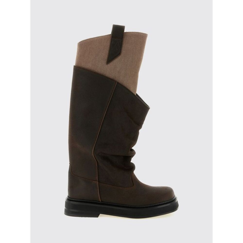 The Attico Women The Attico New Robin Passeggiata Two-Tone Suede Biker Boots